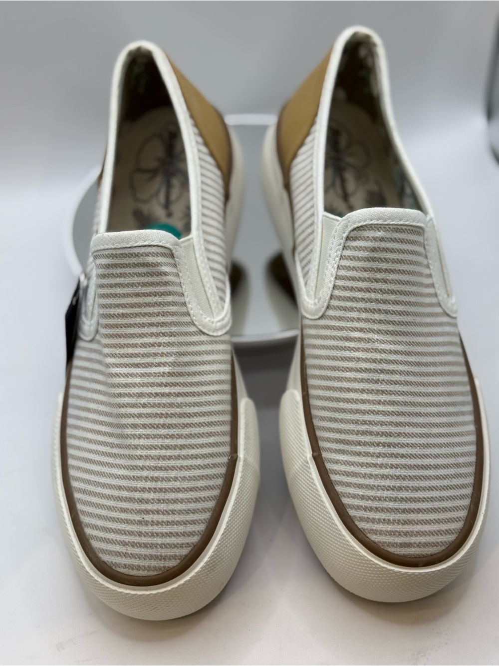 Tommy Bahama Striped Slip-On Espadrille in Cream and Tan - Picture 8 of 8